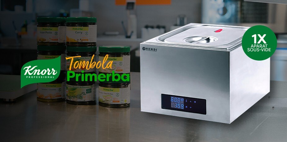 Participă la Tombola Knorr Primerba 2024 și poți câștiga un aparat Sous-Vide Hendi care îți va ușura munca în bucătărie!